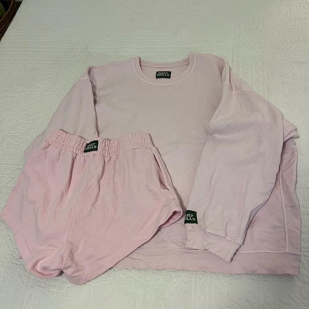 Daily Drills Oversized Crew and Super Shorts Set